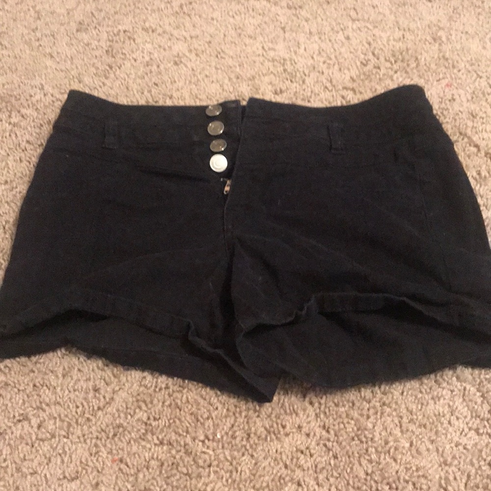 black short shorts high waisted